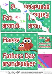 Owl Felties Grandfather Fathers Day Wavy Corner Side Stacker