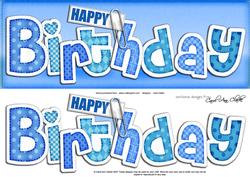 Large Dl Happy Birthday Felties Quick Card N 3D Decoupage