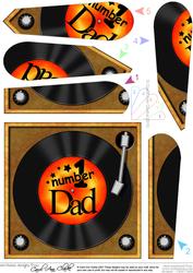 Number 1 Dad Record Fan Pyramage Topper