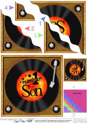 Number 1 Son Record Wavy Corner Side Stacker Topper
