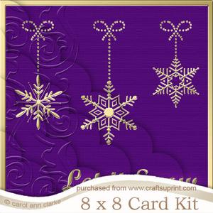 8 x 8 Xmas Snowflakes Kit with Scalloped Corners