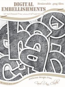 Denim Felties Lowercase Alpha Digital Embellishment