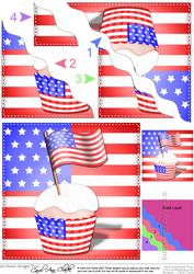 Flying the Flag Usa Wavy Corner Side Stacker Topper