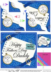 Happy Fathers Day Daddy Wavy Corner
