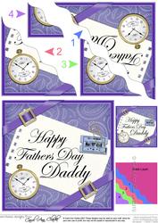 Happy Fathers Day Daddy Wavy Corner