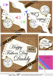 Happy Fathers Day Daddy Wavy Corner