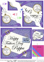 Happy Fathers Day Pappa Wavy Corner