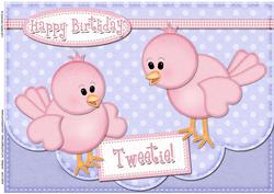 A4 Little Birdie Felties Card Topper