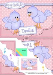 A5 Little Birdie Felties Scallop Corner Side Stacker