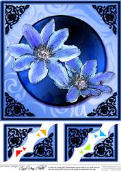 8 x 8 Clematis Scalloped Corner Topper