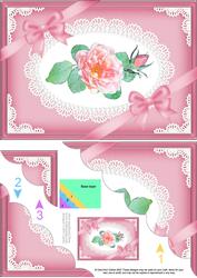 A5 Rose and Lace Scallop Corner Side Stacker