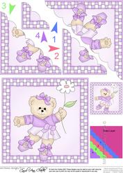 Ballerina Teddy Scallop Corner Side Stacker Topper