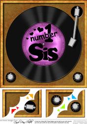 8 x 8 Number 1 Sis Record Scalloped Corner Topper