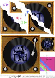 Number 1 Dad Record Wavy Corner Side Stacker Topper