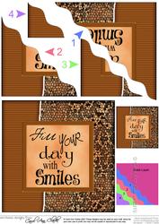 Fun and Funky Animal Print Wavy Corner Side Stacker Topper
