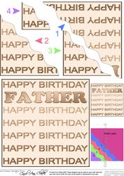 Birthday Father Wavy Corner Side Stacker Topper