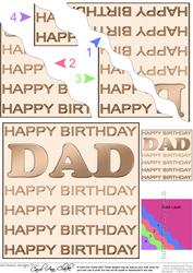 Birthday Dad Wavy Corner Side Stacker Topper
