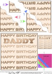Birthday Daddy Wavy Corner Side Stacker Topper
