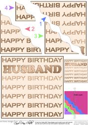 Birthday Husband Wavy Corner Side Stacker Topper