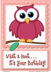 A4 What a Hoot Owl Birthday Felties