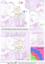 A New Baby Girl Lamb Felties Shell Corner