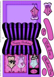 Ohh La La Shop Shaped Card Decoupage N Greetings