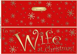 Large Dl to My Wife Christmas Quick Cut and Fold Card