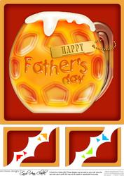 8 x 8 Mine's a Pint Fathers Day Scalloped Corner Topper