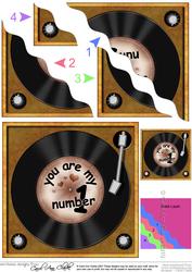 You Are My Number 1 Record Wavy Corner Side Stacker Topper