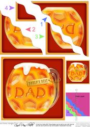 Worlds Best Dad Mine's a Pint Wavy Corner Side Stacker