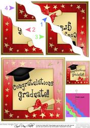 Congratulations Graduate Wavy Corner Side Stacker Topper