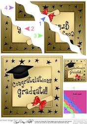 Congratulations Graduate Wavy Corner Side Stacker Topper