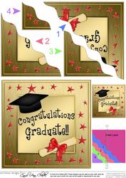 Congratulations Graduate Wavy Corner Side Stacker Topper