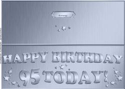 Large Dl 95th Birthday Quick Cut and Fold Card