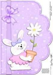 A4 Little Bunny Felties Scalloped Edge