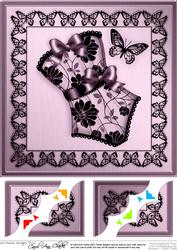 8 x 8 Elegant Boudoir Scalloped Corner Topper
