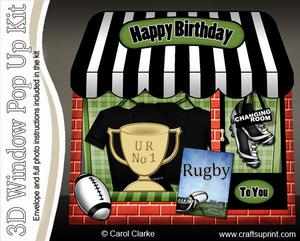 cup212917_359 - 3D the Little Rugby Shop Window Pop Up Card Decoupage