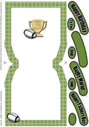 The Little Rugby Shop Shaped Matching Card Insert
