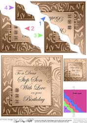 Elegant Metallic Birthday Step Son Wavy Corner Stacker