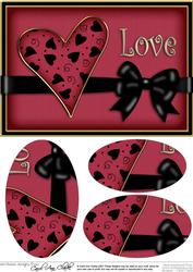 A5 Love Heart Oval Pyramage Topper