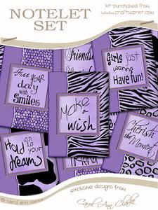 Fun and Funky Animal Print Notelet Set