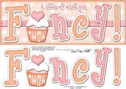 Large Dl Cupcake Fancy Felties Quick Card N 3D Decoupage