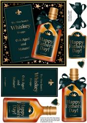 Fathers Day Whisky Quick Card with 3D Decoupage
