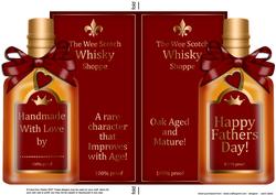 Fathers Day Whisky Bottle Shaped Card