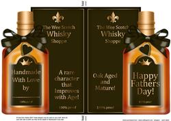 Fathers Day Whisky Bottle Shaped Card