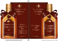 Fathers Day Whisky Bottle Shaped Card