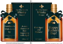 Fathers Day Whisky Bottle Shaped Card