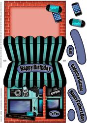 The Little Gadgets N Gizmos Shaped Card Decoupage N Greeting