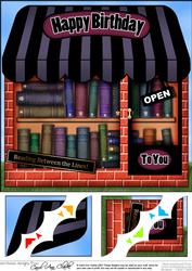 8 x 8 the Book Shop Scalloped Corner Topper