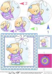 Rosie's Flower Quick Card with Circle Pyramage